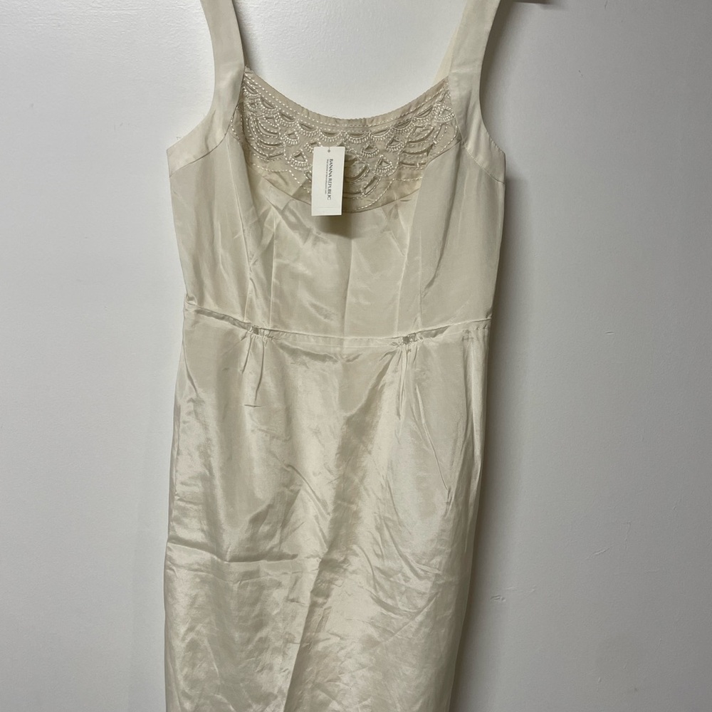 NWT Banana Republic Ivory Silk Dress size 8